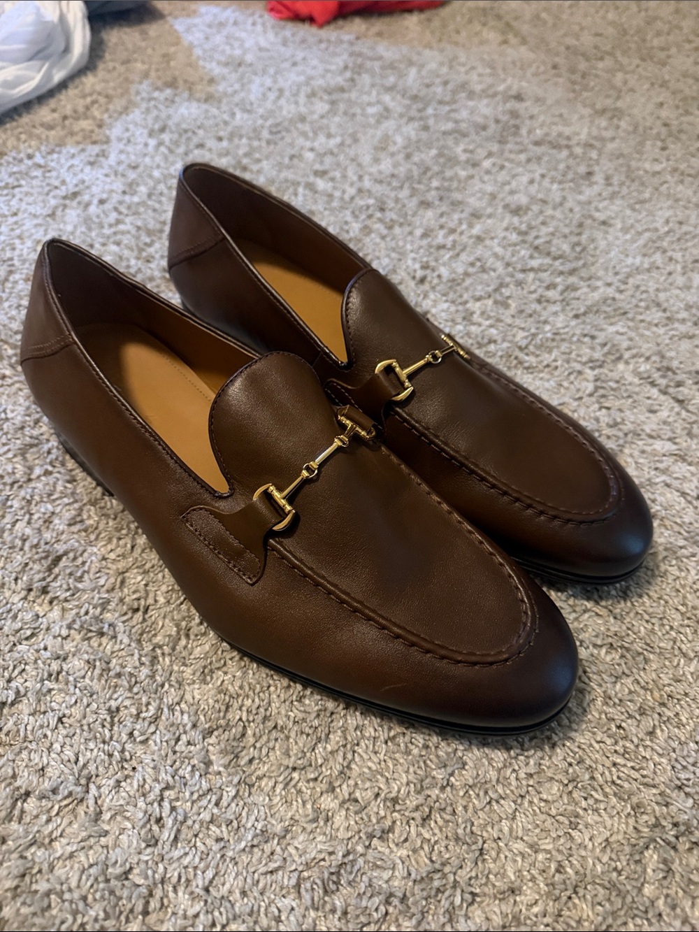 ZARA men’s leather horsebit loafers size 44